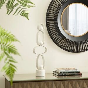 Modern White Abstract Sculpture